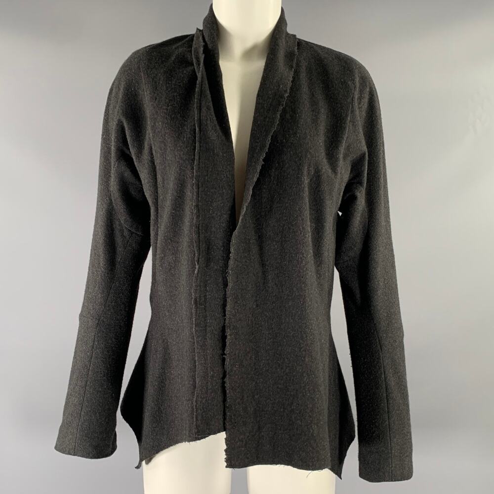 A'BOUT Size S Dark Grey Cashmere Heather Cardigan Jacket